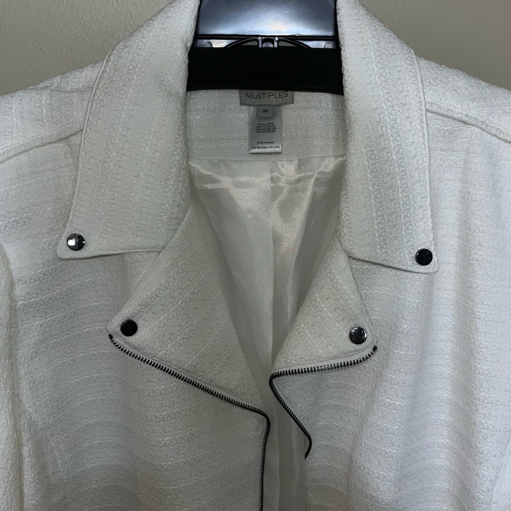Multiples Women's White Jacket